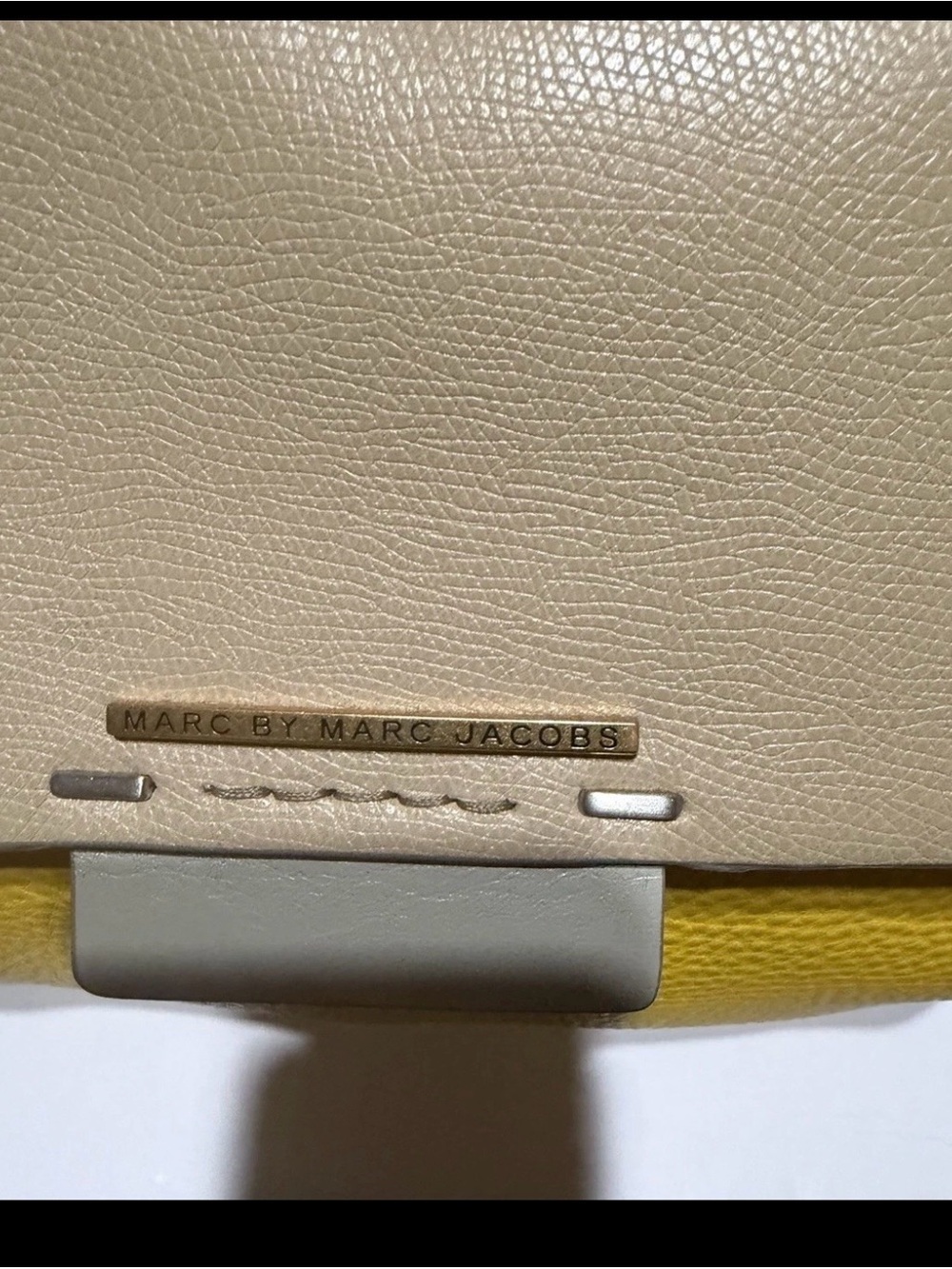 Marc Jacobs Yellow and Cream Leather Top-Handle Satchel - Picture 7 of 12